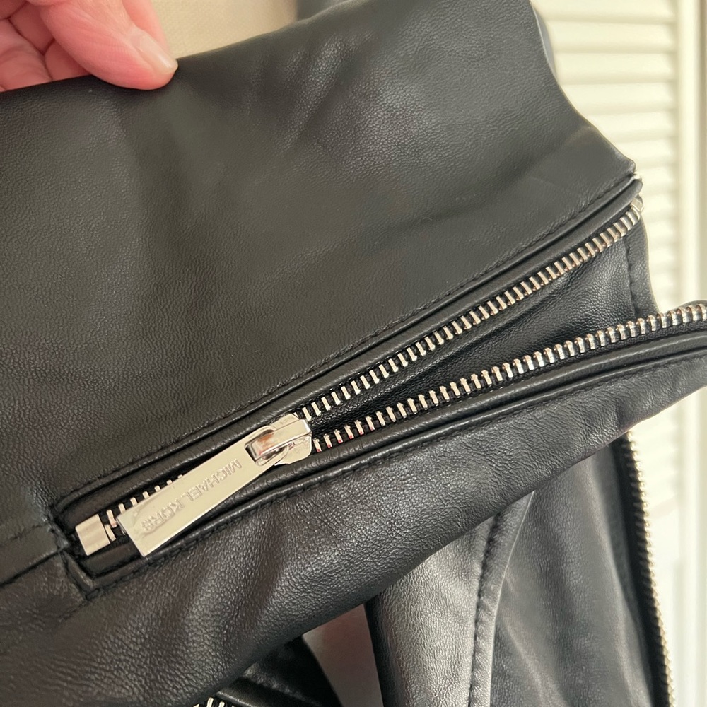 Michael Kors Leather Moto Jacket - Picture 6 of 10